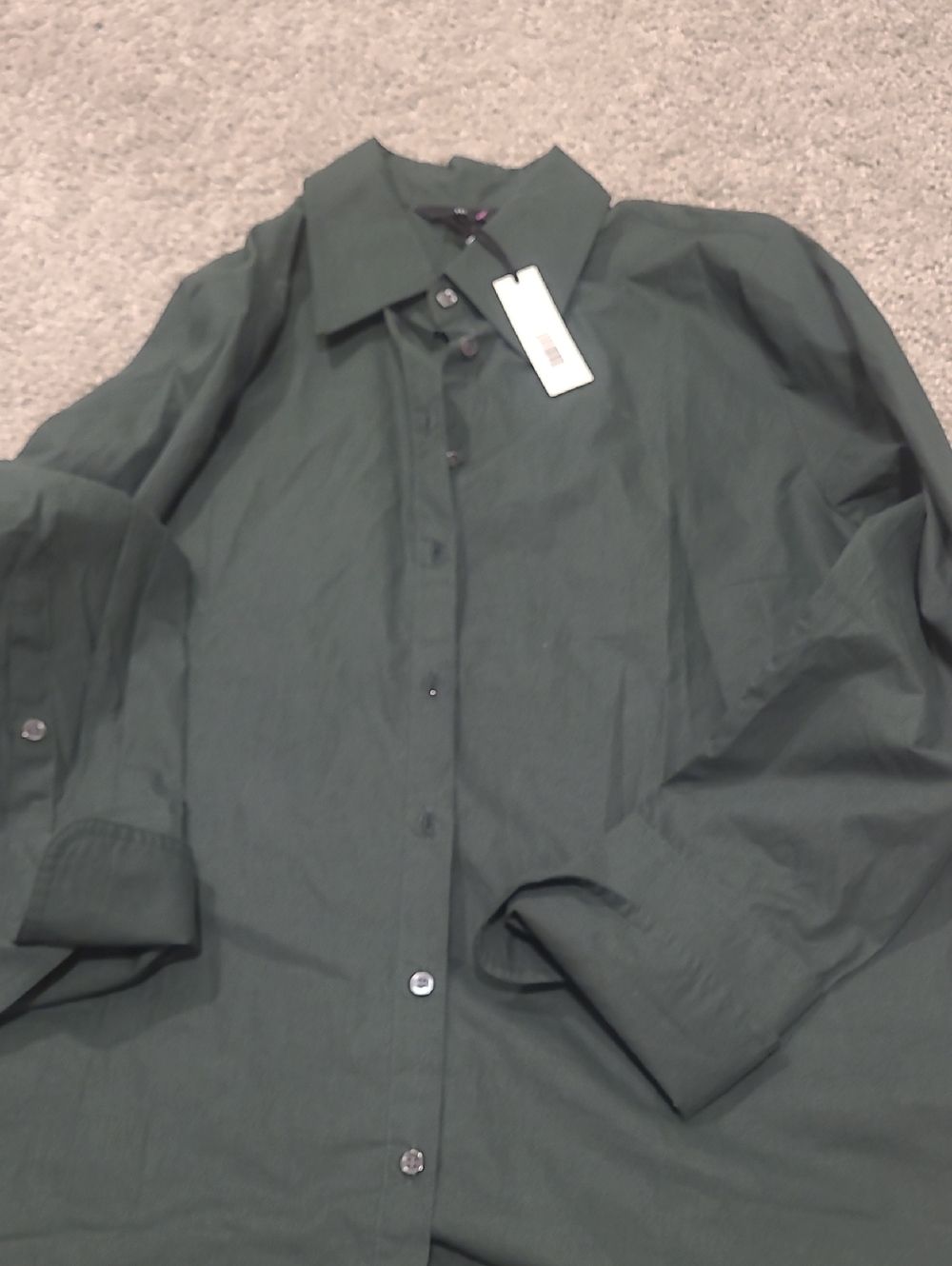 Banana Republic Forest Green Button-Front Shirt